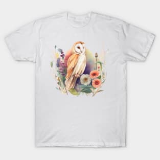 Barn Owl Floral T-Shirt